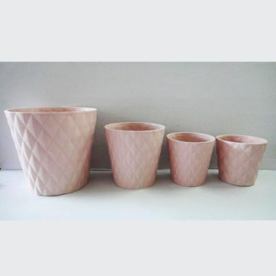 China Europe factory high quality ceramic pot column circular flower pot for living room sale for sale