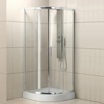 China 35 1/2 modern in. D x35 1/2 in. W x74.5 in. H Size 5/32 in.tempered Easy Clean Clear Glass Chrome Frame Aluminum Shower Sliding Room for sale