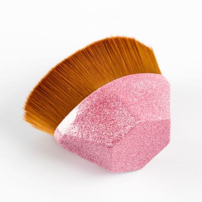 China Flat Brush No.55 Six Angle Hexagon Single Flat Powder Blush Foundation Kabuki Makeup Brush for sale