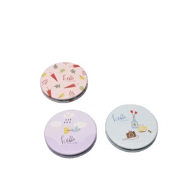 China Customized Double Sided Round Lighted Makeup Gifts Wall Personalized Frame Private Label Mini Pocket Mirror for sale