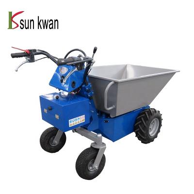 China New designed metal electric wheelbarrow with motor and brake for sale