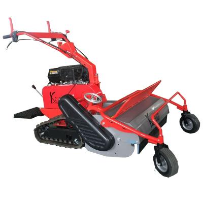 China 13hp anti-slip perfect flail lawn mower with track for high and thick grass for sale for sale