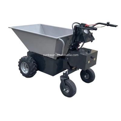 China Factory hot sale new designed hydraulic electric 4x4 mini dumper with universal wheel lock and unlock lever 1667*815*1096 for sale