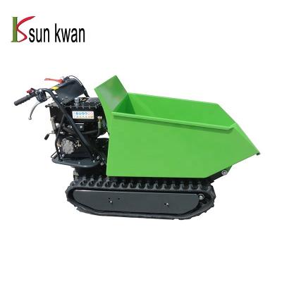 China Hot Selling Farm Europe Construction 500kg Green Mini Track Dumper for sale