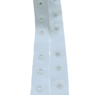 China Buckle washable high quality plastic polyester white buckle tie 18mm shirt clothing strap woven fabric factory direct sales for sale