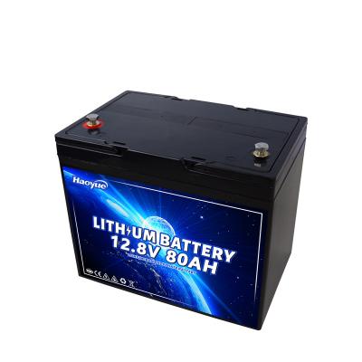 China New solar system prismatic lithium lLiFePO4 battery cells rechargeable car batteries made in china 12v 80ah for sale