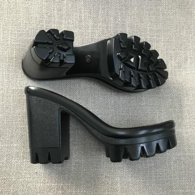 China high heel pu material outsole for lady sandals and fashion shoes for sale