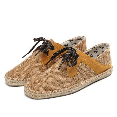 China Wholesale Flat Rubber Sole Sneaker Man Canvas Espadrilles for sale