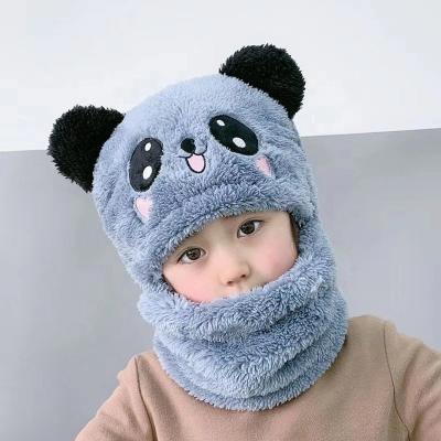 China Cute Fashion Children's Winter Hats One Baby Hats Plus Velvet Ear Cotton Hat for sale