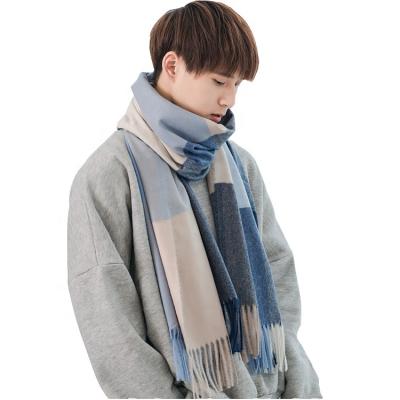 China Fashion Autumn And Winter New Warm Tassel Scarf For Men, Mens Cashmere Scarf Plaid Scarf for sale