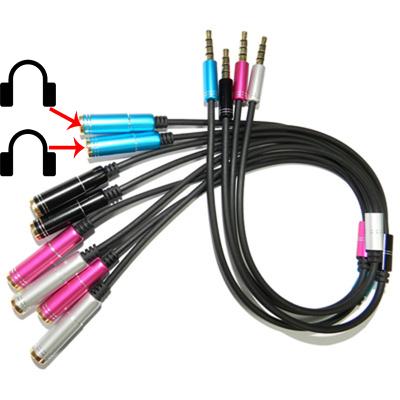 China Car 3.5mm 1 Male To Female Audio 2 Earphone Splitter Connector Adapter For Phone Extension Cable Earphone Accessories for sale