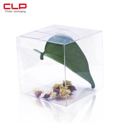 China CLP Cholyn 4x4x4 Inch CLP Cholyn Inch Party Festival Gift Favor Box Disposable Plastic Clear Foldable PVC (10x10x10cm) for sale