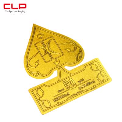 China Waterproof CLP Vinyl Label Matte Shampoo Drink Label Paper Gold Stamping Custom Packaging Labels for sale