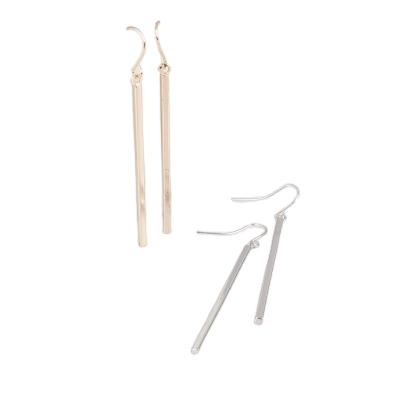 China Other Ladies Wholesale Simple Style Ear Long Line Ear Studs Fashion Metal Gold Stud Earrings for sale