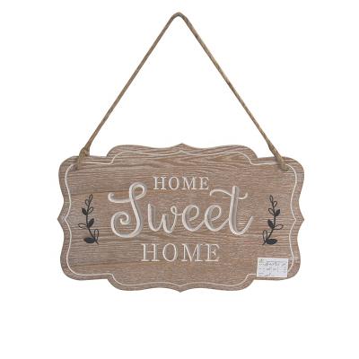 China New Style Handmade Home Decor Ornament Home Sweet Home Wall Hanging Wooden Signs for sale