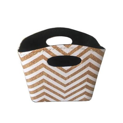 China Modern Hot Selling Wave Design Parks Utensils Office Supplies Home Office Leather Mini Basket PU for sale