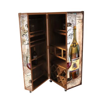 China House Decoration Furniture (Height)Adjustable Wooden Bar Use Wine Cabinet for sale