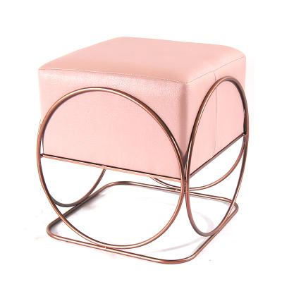 China Outdoor Modern PU Living Room Restaurant Bar Square Rose Ottoman Modern Stool (Height) Wholesale New and Bed Piece Adjustable Style for sale