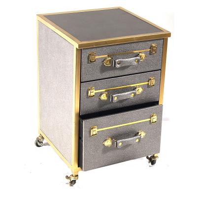 China (Size) 2020 Modern Cheap 1-3-5 Drawers PU And Wooden Iron Adjustable Home Bedside Table Nightstands Furniture Living Room Bedroom Cabinet for sale