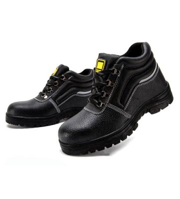 China Anti-Sensational Anti-Static Leather Safety And Puncture Safety Shoes Steel Toe Wear Resistant Safety Men Shoes for sale