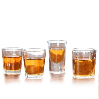 China Free Sample 1oz Whiskey Shots Glass Ready Stock Mug Tasting Custom Shot Glass Cup Dessert Shot Glasses for sale