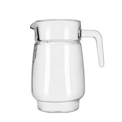 China 1.6L Water Viable Clear Glass Jar Wholesale Price Juice Jug Glass Pitcher for sale