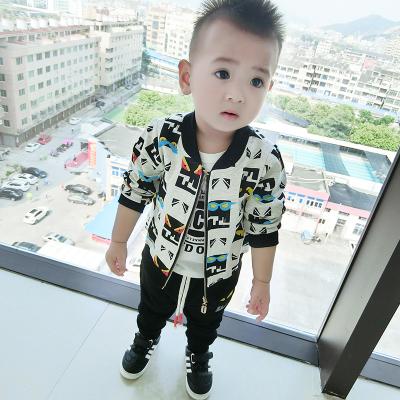 China Casual Hot Selling 1-4 Years Old Autumn Spring Cotton 2pcs Kids Baby Boy Children Clothes Set for sale