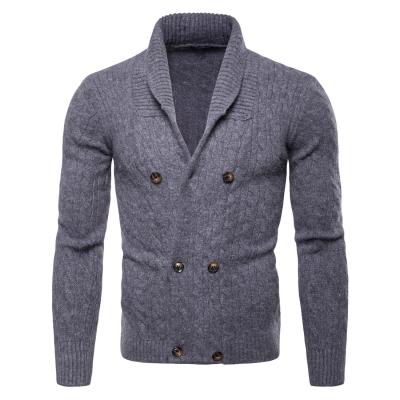 China High Quality Anti-wrinkle Custom Knit Sweater Jacquard Cardigan Men's Geometric Knitwear for sale