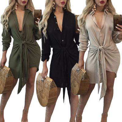 China New Arrival Hot Selling Chinese Women Anti-Static Dress New Designs Dress Shirt With Long Sleeve Ladies Dress for sale