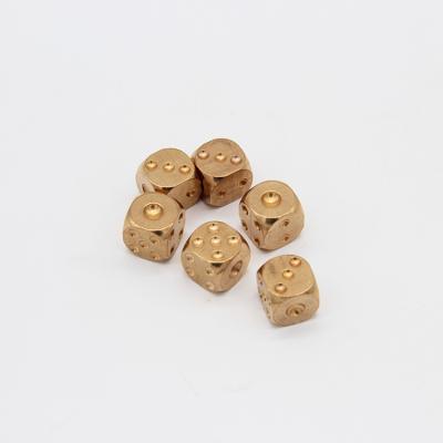 China Classic Brass Die Cuts Set Portable Copper Poker Dominoes Tables Board Game Christmas Gift Metal Dies for sale