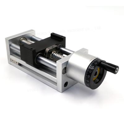 China 100mm handle linear motion stage x/y linear slides stage with handwheel with 100mm stroke for sale