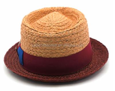 China 2018 New Image Alibaba Factory Supply High Quality New Fashion Raffia Straw Summer Outdoor Sun Trilby Unisex Hat for sale