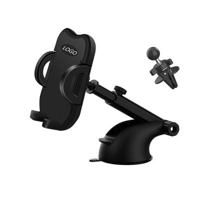 China Adjustable Car Dash&Windshield Suction Cup Cell Phone Holder Mount with Air Vent Mount Base 3 in 1 One Touch Unlock Pad Cradle for sale