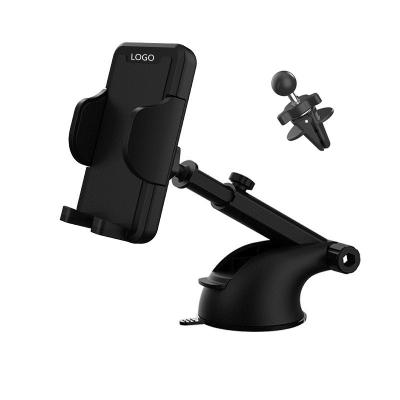 China Telescopic Suction Cell Phone Dash Mount Adjustable Cup Long Arm with Air Vent Mount Base 3 in 1 Windshield Cell Phone Holder for sale