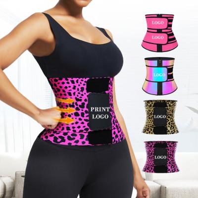 China High Quality Hot Selling Breathable Two Belts For Firming Slim Waist Control Tummy Zipper Double Strap Latex Tight Fit Waist Trainer Women for sale