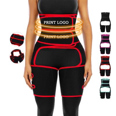 China New Design Neoprene Double Belt Antibacterial Waist Trimmer and Thigh Trainer Custom Waist Butt Lifter Thigh Trimmer for sale