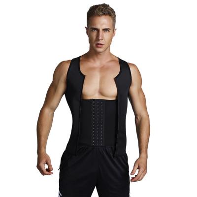 China Men's OEM and ODM Antibacterial Compression Firm Waistcoat Zipper Tummy Control Tummy Control Shaper Tops for sale