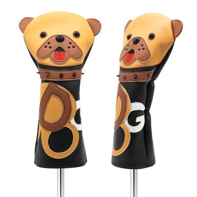 China Strong Protect Cute Dog Cartoon Animal Golf Club Head Cover For Driver Driver Cover for sale