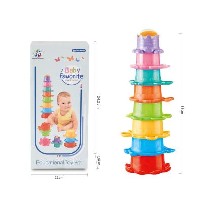 China HPD-TOY PP Child Educational Baby Early Learning Stacking Cups Toys For Children for sale