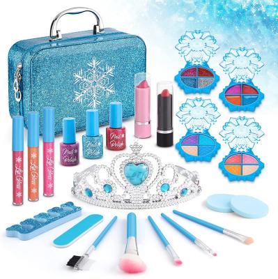 China Kids Makeup Kit Toy Washable Non-Toxic Pretend Play Make Up Toys For Girl Cosmetic Toy Beauty Set Real Makeup Gift 20*14*7.5cm for sale