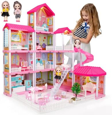 China Educational Toy Dollhouse Furniture and Dollhouse Dream House for Little Girls Kids Pretend Play Set Perfect Toddler Toys with Accessories for sale