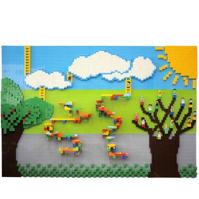 China Building Toy Plastic Educational Toys For Children DIY Large Particle Building Blocks Wall for sale