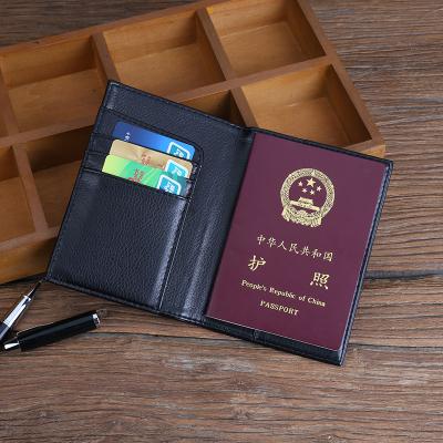 China New Design Convenient Travel Organizer Leather Passport Holder PU ID Card Holder Business Passport Holder for sale