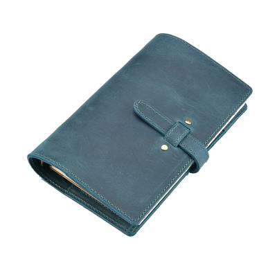 China 2021 Eco-Friendly Logo Genuine Leather Travel Notebook Custom Refillable Journal Handmade Vintage Notebook for sale