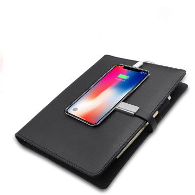 China 2021 Optimum Boshiho Building Magnetic Gifts Business Notebook A5 with 8000mAh Power Bank and Wireless Charger for sale