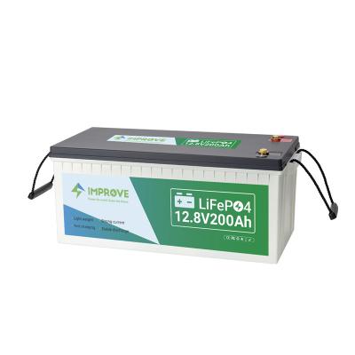 China Home Appliances 12V 200Ah LiFePO4 BMS 2560Wh Lithium Battery Built-in Output Backup Power Perfect for RV Solar Home Power Storage for sale