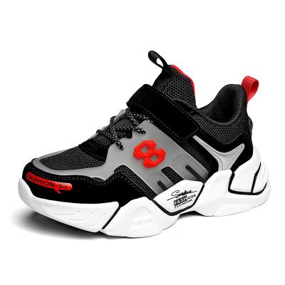 China Breathable Sneakers Kids Comfortable School Sports Shoes Kids Casual Back To School Shoes Black And White for sale