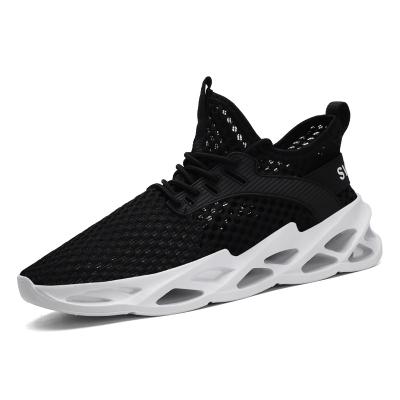 China Fashion Trend Stock Shoes Rubber Sole Adult Shoes Unisex Mesh Used Shoes Sepatu Pria Black for sale