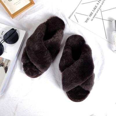 China Wholesale Fashion Trend Mink Fur Luxury Fur Slippers Women's Slippers Real Slippers Women's Slippers for sale