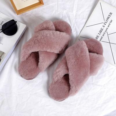 China Fashion Trend Real Raccoon Ciabatte Furslides Raccoon Fur Slides Sandals Logo Black Brown Pink Fox Fur Fluffy Custom Made Slippers For Women for sale